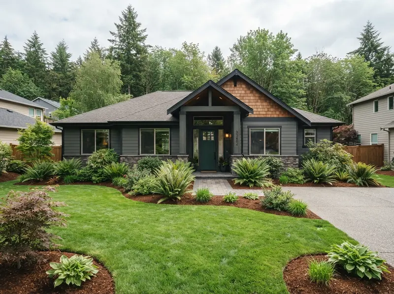 Fresh cedar mulch in Bonney Lake yard