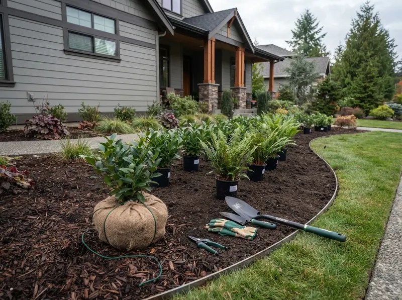 Professional landscape bed preparation in Auburn Professional landscape bed preparation in Auburn